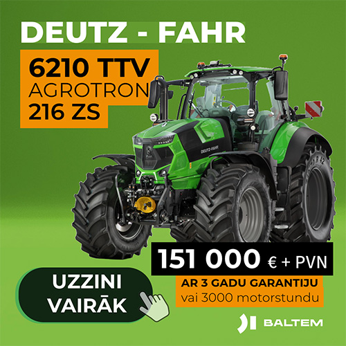 Izmanto ziemas piedāvājumu Deutz-Fahr 6210 Agrotron TTV traktoram!
